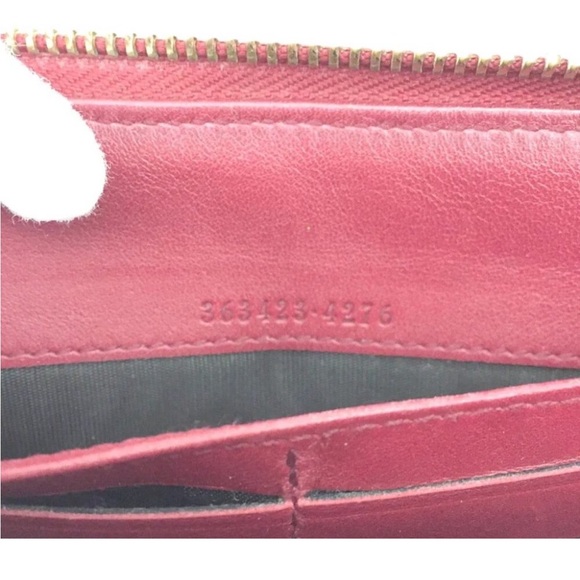 Guccissima GUCCI GG Logo Bifold Red Leather Wallet - Picture 8 of 8